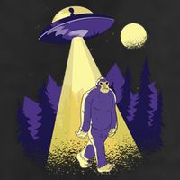 Aliens Kidnapping Bigfoot Adult Drive Performance Visor