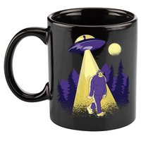 Aliens Kidnapping Bigfoot 11oz C Handle Ceramic Mug