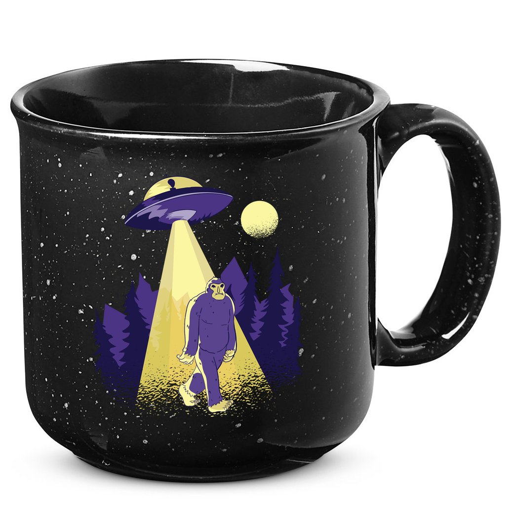 Aliens Kidnapping Bigfoot 15oz Campfire Ceramic Mug