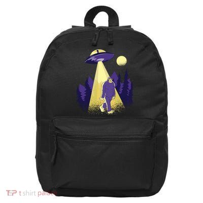 Aliens Kidnapping Bigfoot 16 in Basic Backpack