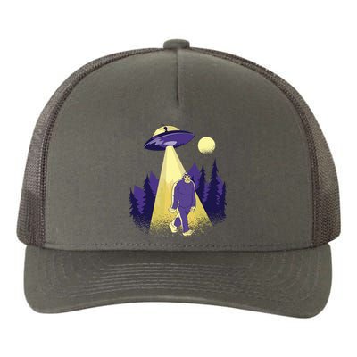 Aliens Kidnapping Bigfoot Yupoong Adult 5-Panel Trucker Hat