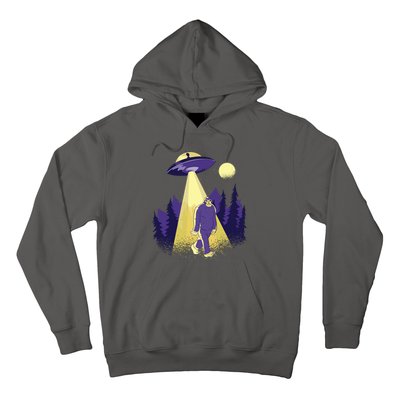 Aliens Kidnapping Bigfoot Hoodie