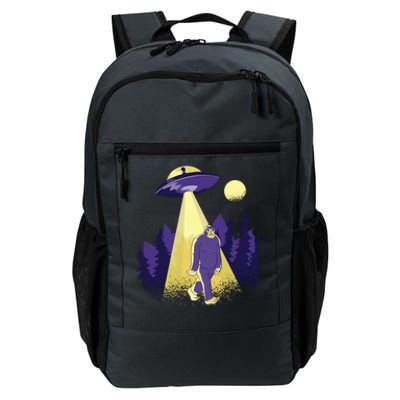 Aliens Kidnapping Bigfoot Daily Commute Backpack