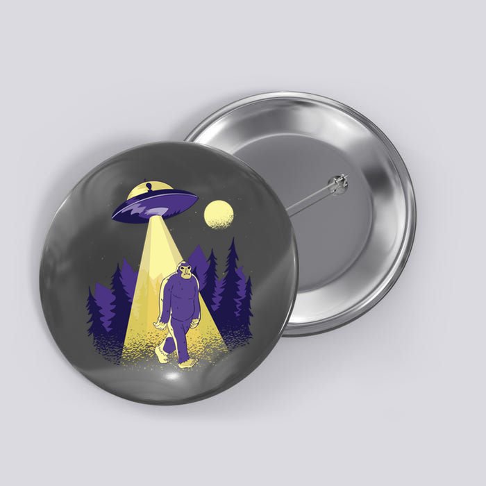 Aliens Kidnapping Bigfoot Button