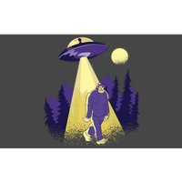 Aliens Kidnapping Bigfoot Bumper Sticker