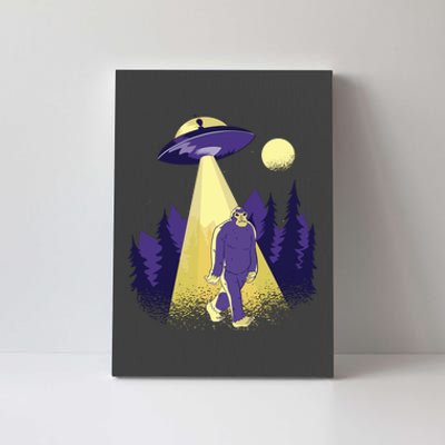 Aliens Kidnapping Bigfoot Canvas