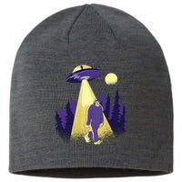 Aliens Kidnapping Bigfoot Sustainable Beanie