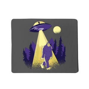 Aliens Kidnapping Bigfoot Mousepad