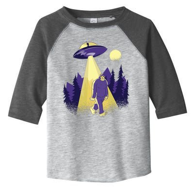 Aliens Kidnapping Bigfoot Toddler Fine Jersey T-Shirt