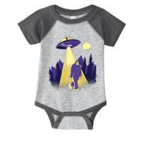 Aliens Kidnapping Bigfoot Infant Baby Jersey Bodysuit