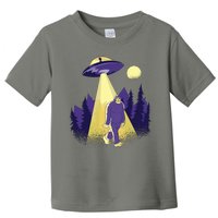 Aliens Kidnapping Bigfoot Toddler T-Shirt