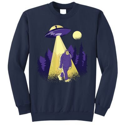 Aliens Kidnapping Bigfoot Sweatshirt