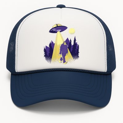 Aliens Kidnapping Bigfoot Trucker Hat