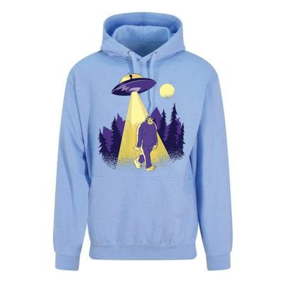 Aliens Kidnapping Bigfoot Unisex Surf Hoodie