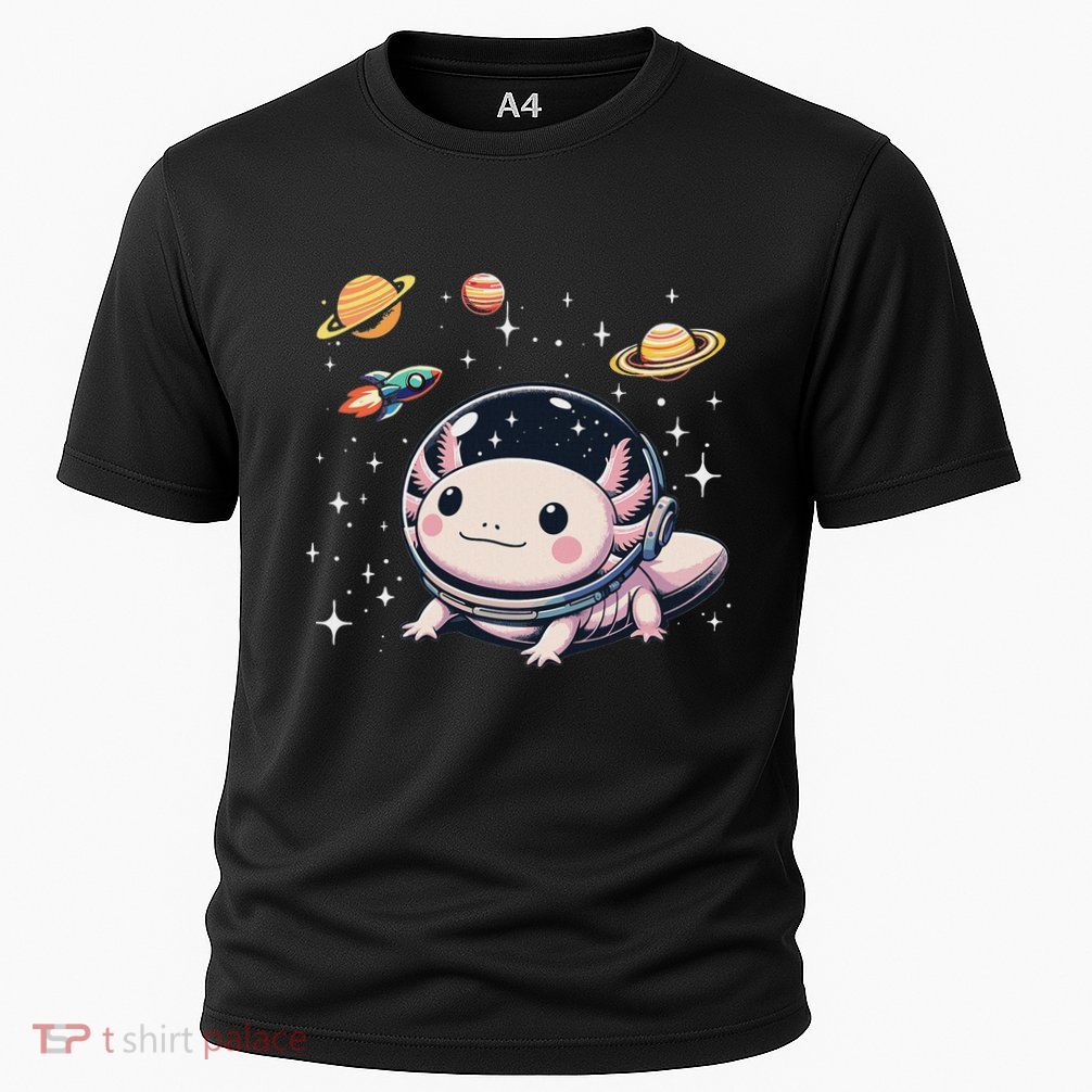 Axolotl Kawaii Cute Axolotls Astronaut Planets Space Performance Shirt