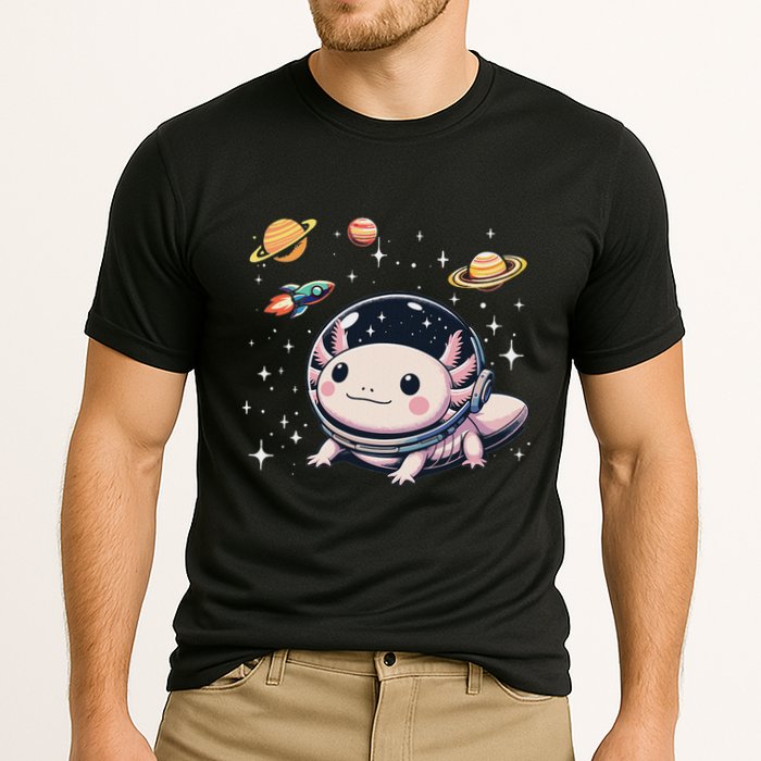 Axolotl Kawaii Cute Axolotls Astronaut Planets Space Performance Shirt