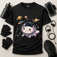 Axolotl Kawaii Cute Axolotls Astronaut Planets Space Performance Shirt
