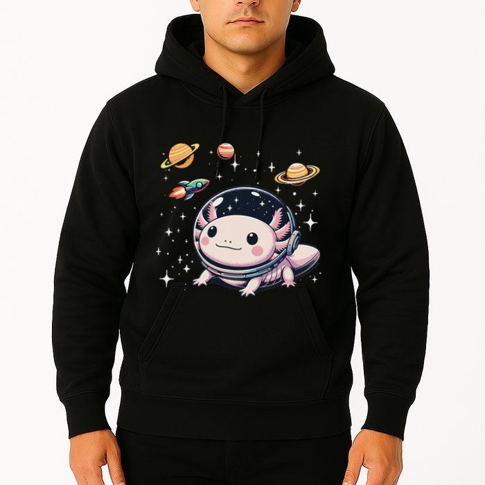 Axolotl Kawaii Cute Axolotls Astronaut Planets Space Hoodie