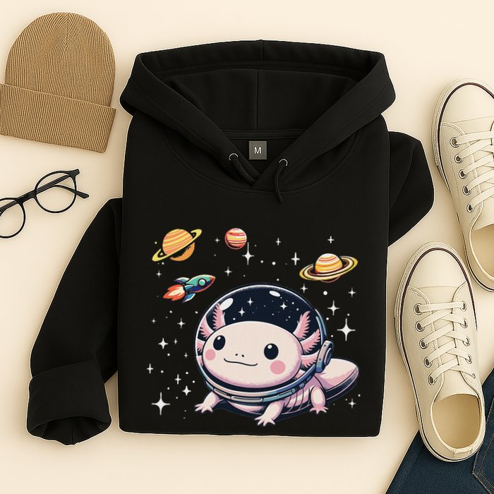 Axolotl Kawaii Cute Axolotls Astronaut Planets Space Hoodie