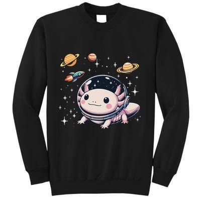 Axolotl Kawaii Cute Axolotls Astronaut Planets Space Sweatshirt