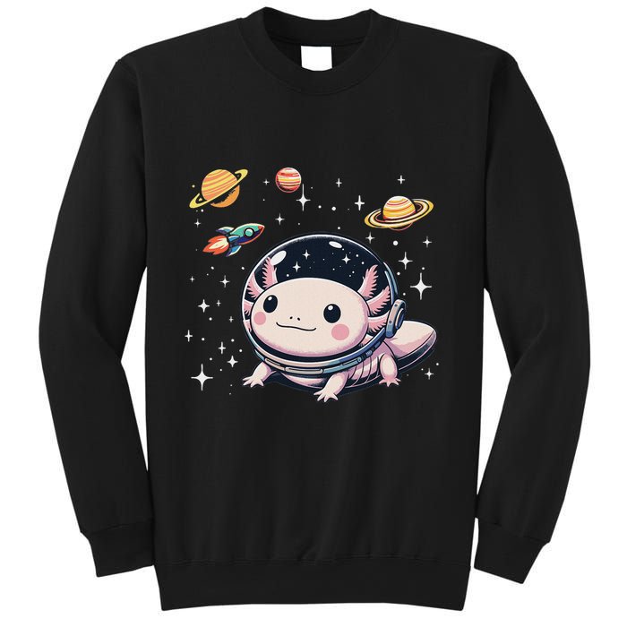 Axolotl Kawaii Cute Axolotls Astronaut Planets Space Sweatshirt