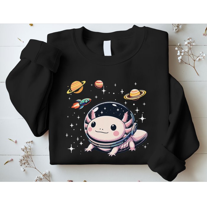 Axolotl Kawaii Cute Axolotls Astronaut Planets Space Sweatshirt