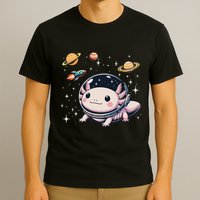 Axolotl Kawaii Cute Axolotls Astronaut Planets Space T-Shirt