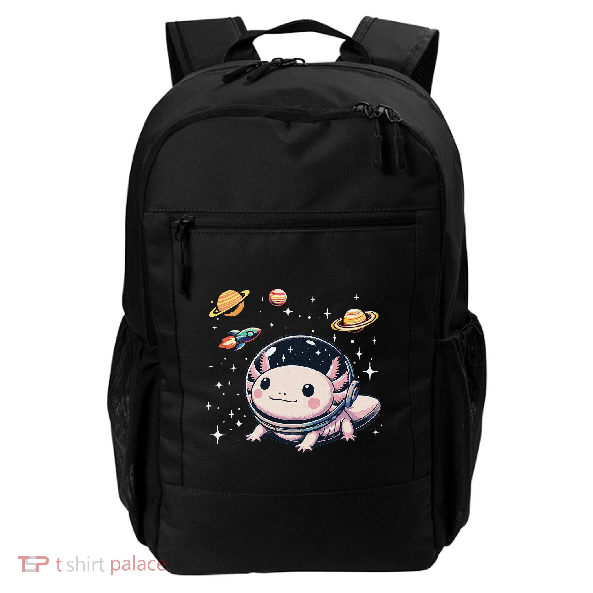 Axolotl Kawaii Cute Axolotls Astronaut Planets Space Backpack