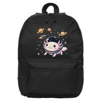 Axolotl Kawaii Cute Axolotls Astronaut Planets Space 16 in Basic Backpack
