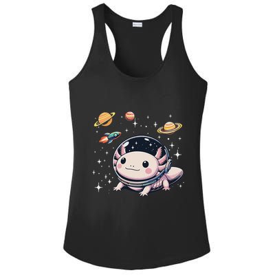 Axolotl Kawaii Cute Axolotls Astronaut Planets Space Ladies PosiCharge Competitor Racerback Tank