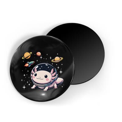 Axolotl Kawaii Cute Axolotls Astronaut Planets Space Magnet
