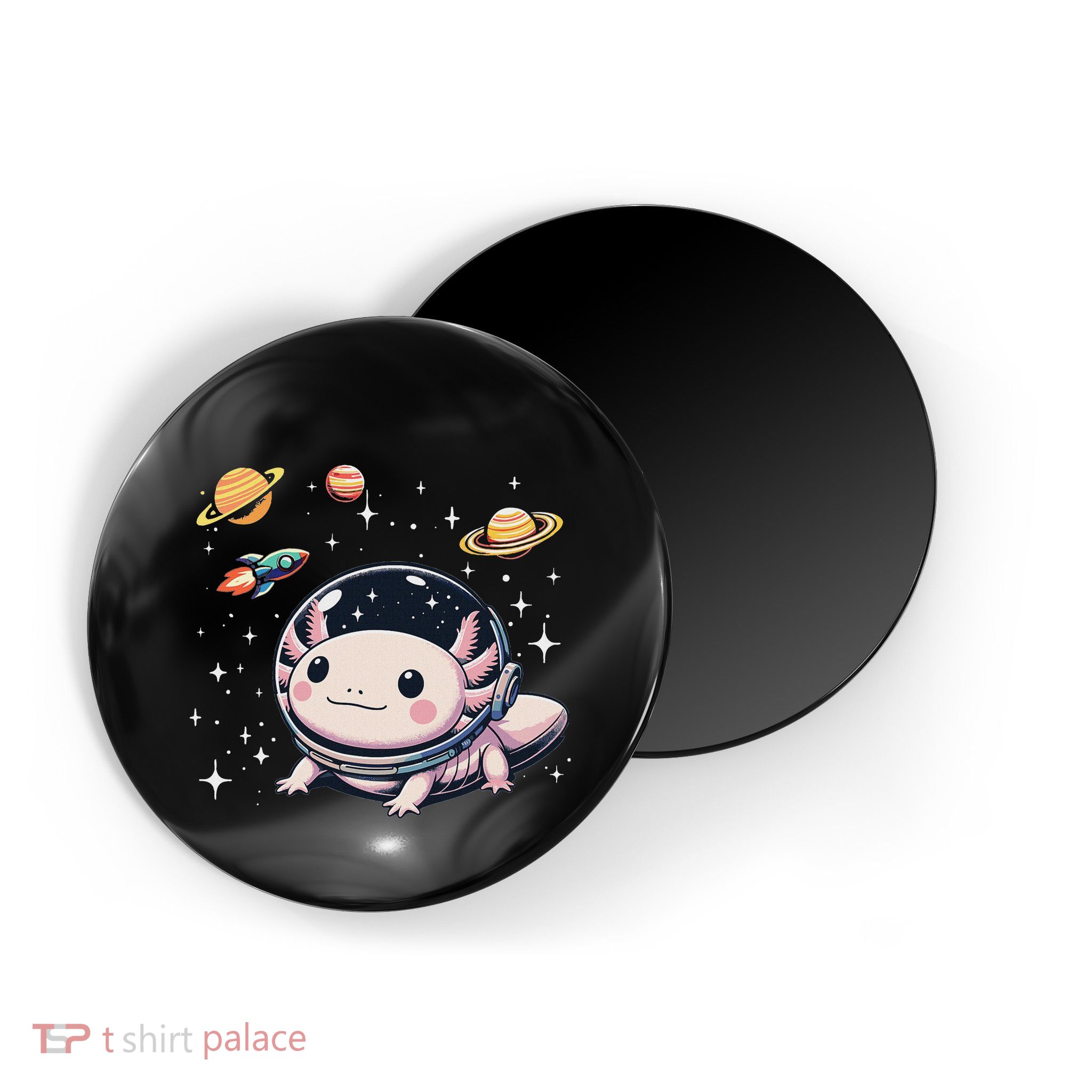 Axolotl Kawaii Cute Axolotls Astronaut Planets Space Magnet