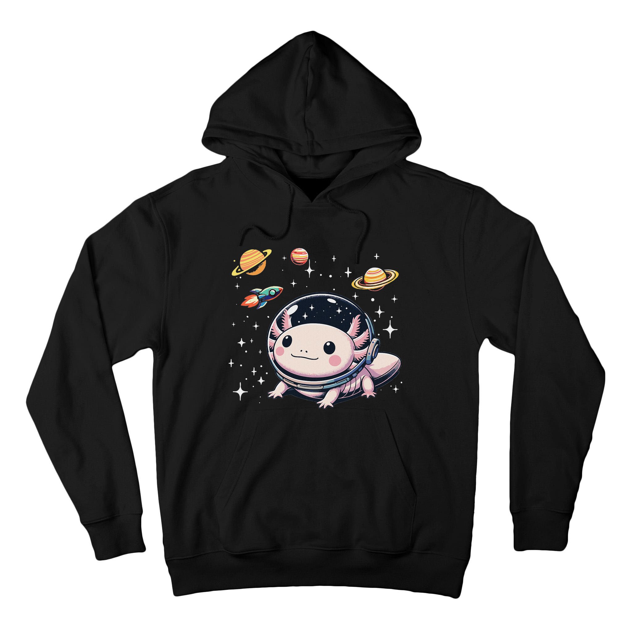 Axolotl Kawaii Cute Axolotls Astronaut Planets Space Tall Hoodie