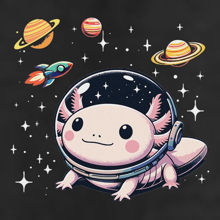 Axolotl Kawaii Cute Axolotls Astronaut Planets Space Golf Towel