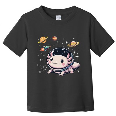 Axolotl Kawaii Cute Axolotls Astronaut Planets Space Toddler T-Shirt