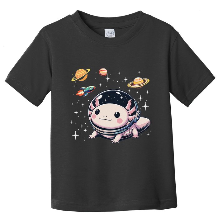 Axolotl Kawaii Cute Axolotls Astronaut Planets Space Toddler T-Shirt