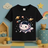 Axolotl Kawaii Cute Axolotls Astronaut Planets Space Toddler T-Shirt
