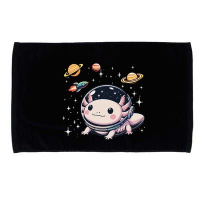 Axolotl Kawaii Cute Axolotls Astronaut Planets Space Microfiber Hand Towel