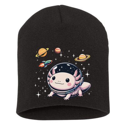 Axolotl Kawaii Cute Axolotls Astronaut Planets Space Short Acrylic Beanie