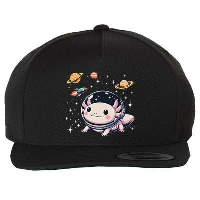 Axolotl Kawaii Cute Axolotls Astronaut Planets Space Wool Snapback Cap