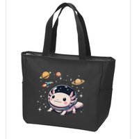 Axolotl Kawaii Cute Axolotls Astronaut Planets Space Zip Tote Bag