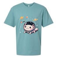 Axolotl Kawaii Cute Axolotls Astronaut Planets Space Sueded Cloud Jersey T-Shirt