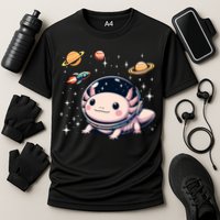 Axolotl Kawaii Cute Axolotls Astronaut Planets Space Cooling Performance Crew T-Shirt