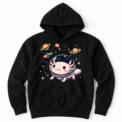 Axolotl Kawaii Cute Axolotls Astronaut Planets Space Hoodie