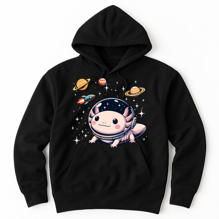 Axolotl Kawaii Cute Axolotls Astronaut Planets Space Hoodie