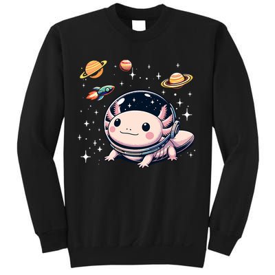 Axolotl Kawaii Cute Axolotls Astronaut Planets Space Sweatshirt