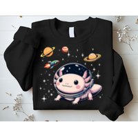 Axolotl Kawaii Cute Axolotls Astronaut Planets Space Sweatshirt