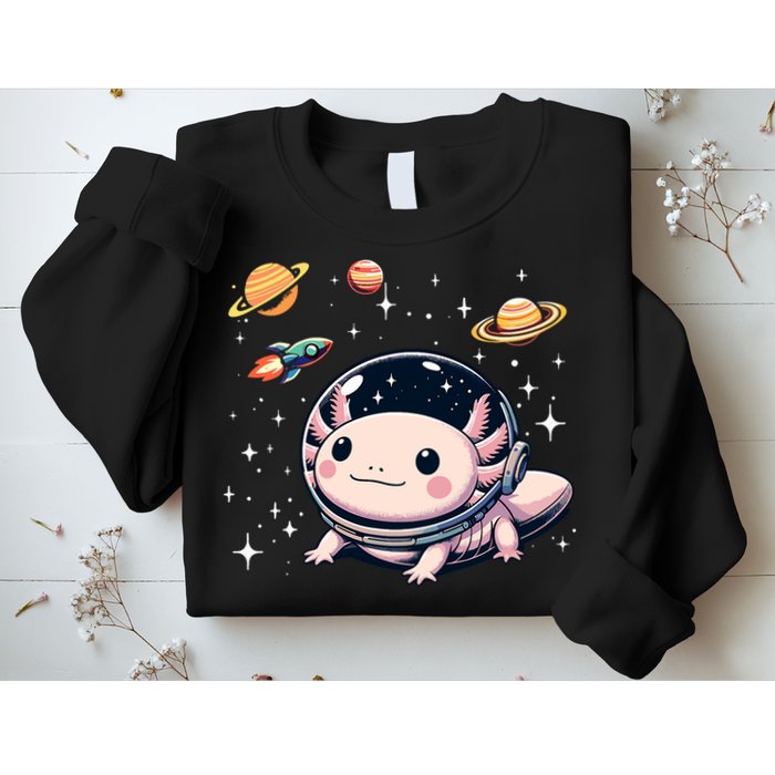 Axolotl Kawaii Cute Axolotls Astronaut Planets Space Sweatshirt