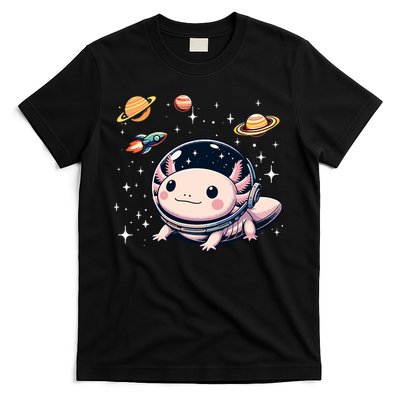 Axolotl Kawaii Cute Axolotls Astronaut Planets Space T-Shirt