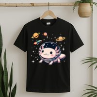 Axolotl Kawaii Cute Axolotls Astronaut Planets Space T-Shirt